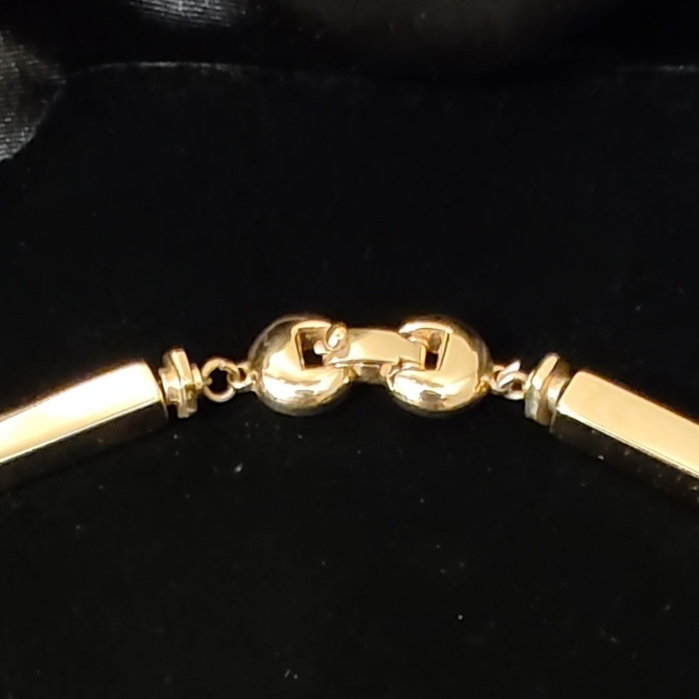 Vintage Monet Modernist 16 In 60s Gold Toned Necklace - Picture 3 of 4